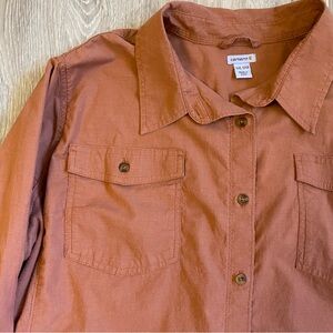 Carhartt Workwear Utility Outdoor Shirt Women’s XXL 20 Stretch Button Up Clay